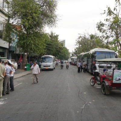 Alles voller Busse nach Siem Reap