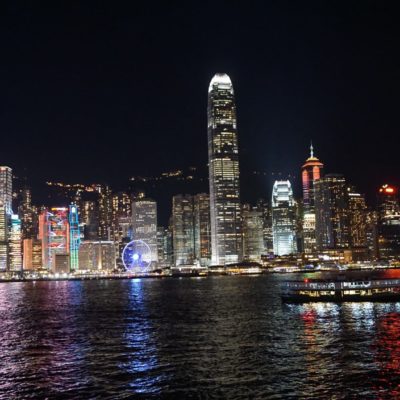 Hongkong am Abend.