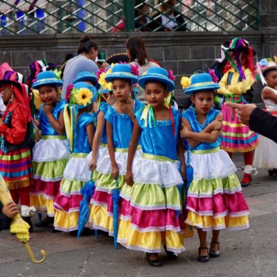 Komstüm Wettbewerb am Wochenende in Puebla Altstadt
