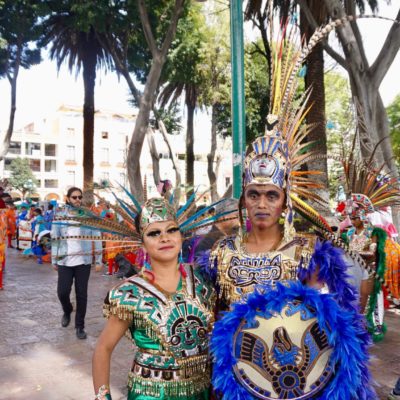 Komstüm Wettbewerb am Wochenende in Puebla Altstadt